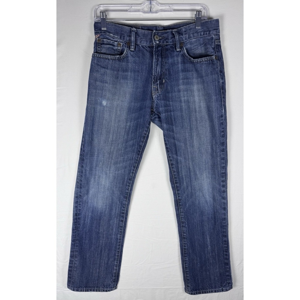 Ralph Lauren Denim & Supply Jeans Mens 30x30 Blue Slim Straight Distressed USA